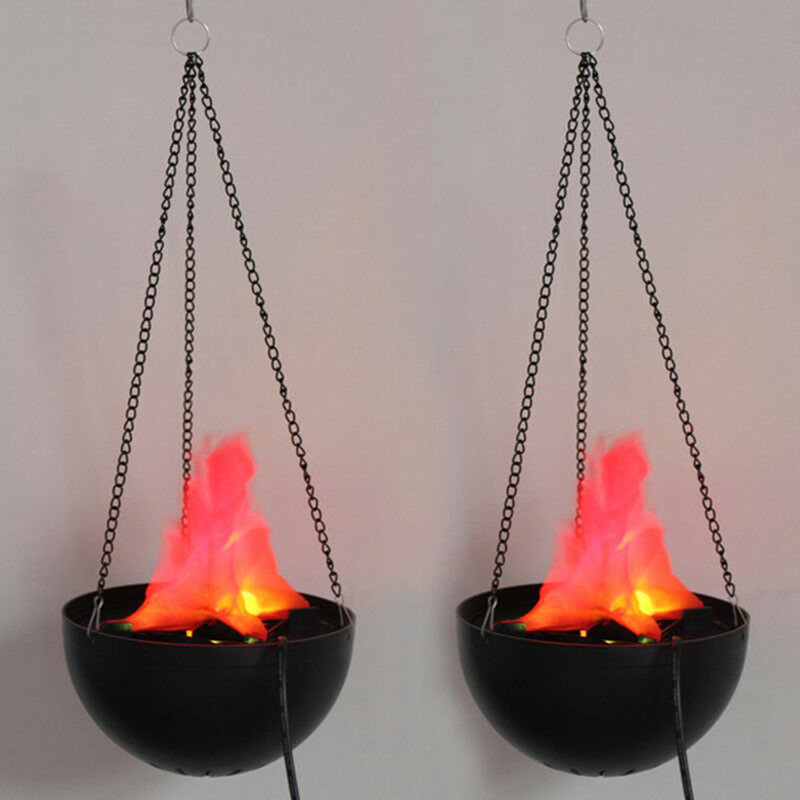 Ensemble de 2 lumières DEL suspendues décoratives à flamme
