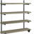 Black Grey Driftwood Four-layer Wall-mounted Rack