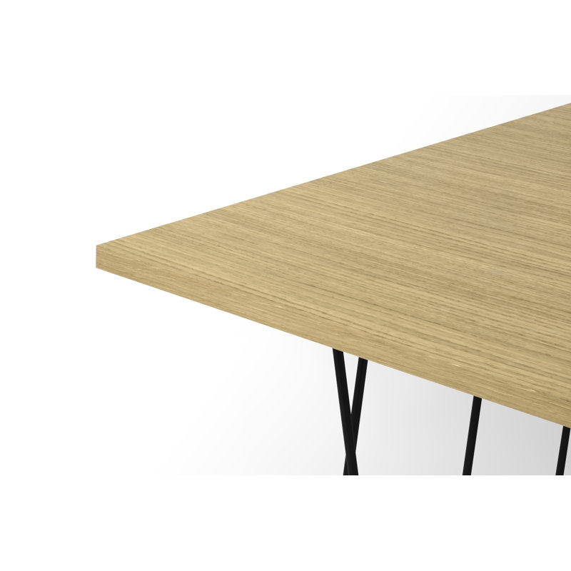 Capp Solid Coffee Table, Oak, Black