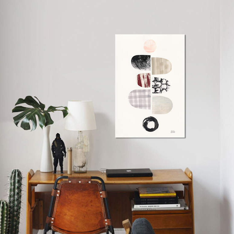 « mod neutrals i rosé » par melissa averinos, impression sur toile, H 40 po x l 26 po x P 1,5 po, Toile tendue, Pas de tapis