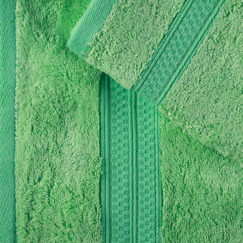 Ensemble de 18 serviettes en rayonne de bambou, Vert printemps