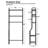 3-Tier Over The Toilet Storage Shelf, Freestanding Metal Unit With 4 Hooks And Paper Holder