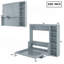 Lit escamotable double avec bureau et bibliothèque, gris-1448920632-1448920633