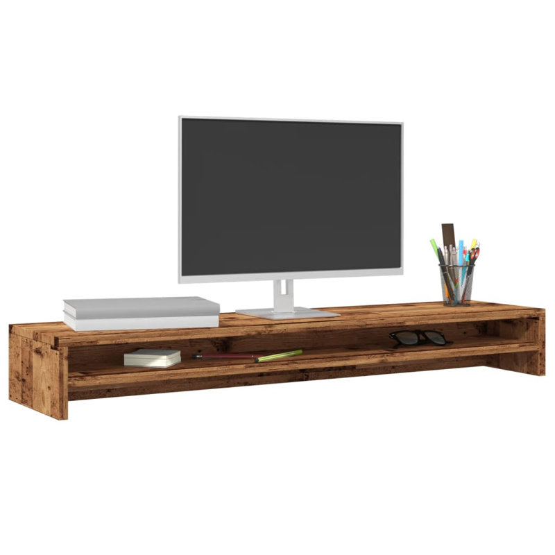 Dorle Wood Monitor Stand, Old Wood