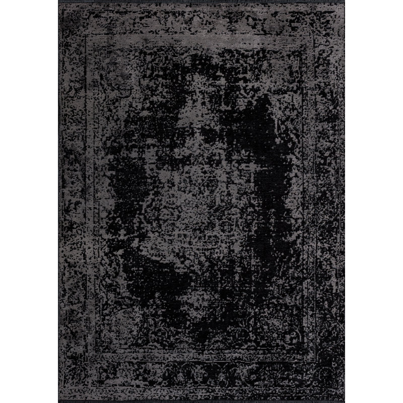 Tapis oriental gris / noir Rapture, Rectangle 7 pi 10 po x 9 pi 10 po