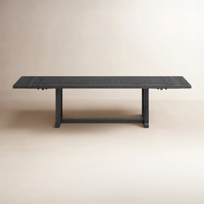 Otto Pine Wood Dining Table, Black