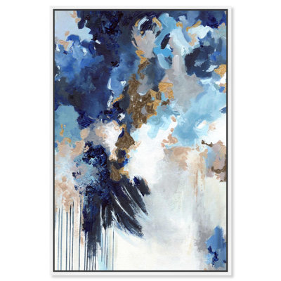 «Midnight Blues Canvas Coastal Abstract» par Art Remedy