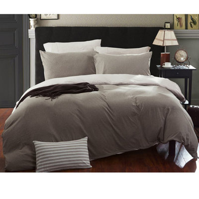 Cotton Jersey Knit Solid Colour Duvet Cover