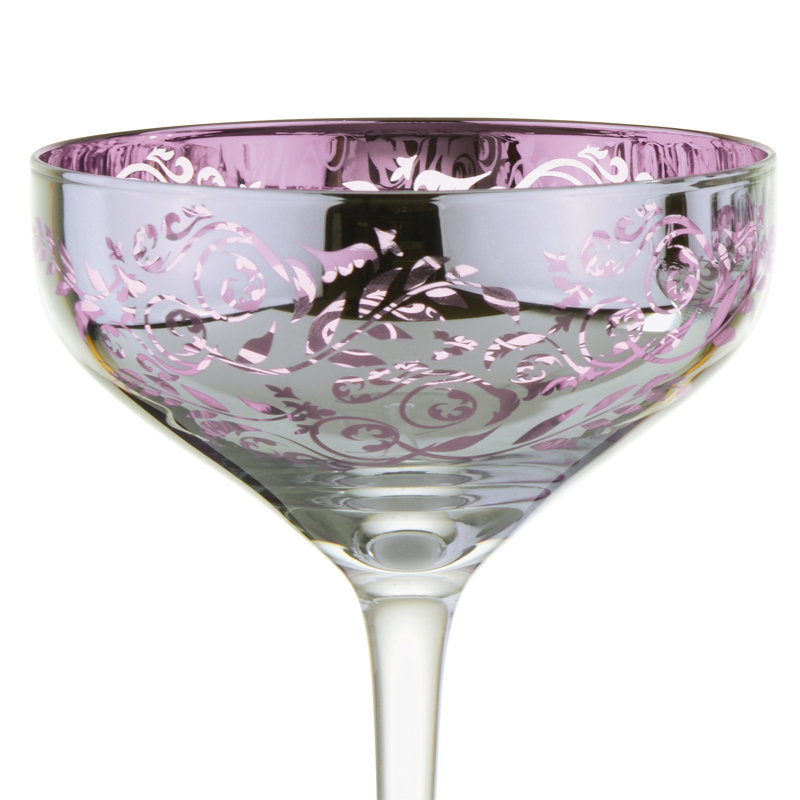 Filigree Champagne Saucers Lilac