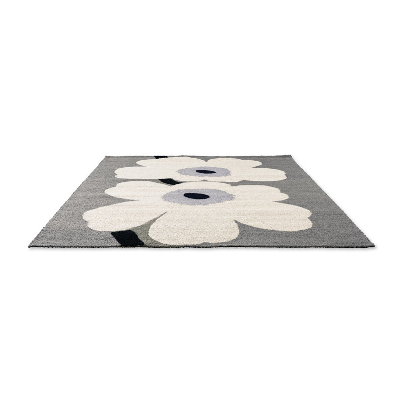 Unikko Anniversary Honey | 433001, Gray, Rectangle 4'7" x 6'7"