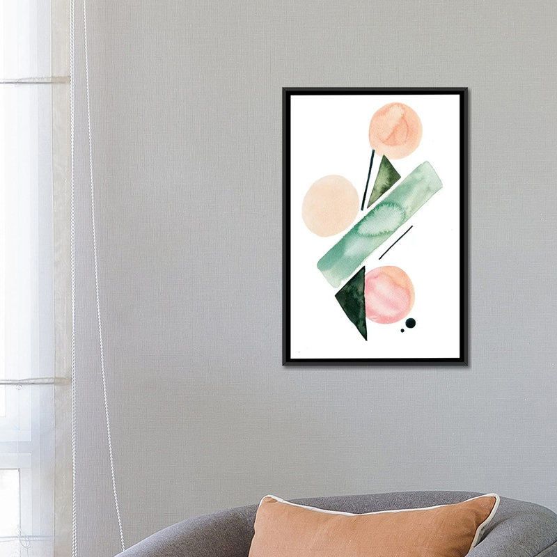 « geometry i », impression sur toile, Toile encadrée noire, Pas de tapis, H 48 po x l 32 po x P 1,5 po