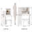 29.2" Small Size Left Bedside Cabinet Vanity Table With Cushioned Stool, 2 AC Outlets And 2 USB Ports Power Station, Hair Dryer Bracket, Brightness Adjustment-2092428312