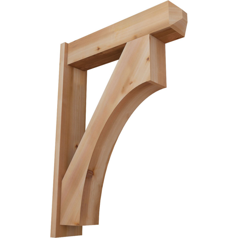 Persienne en bois rustique Westlake Craftsman, P 32 po x H 44 po, Cèdre rouge occidental l 7 1/2 po (lisse)