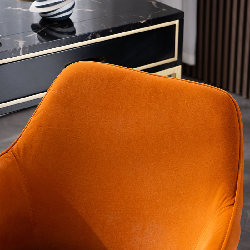 Maxton Velvet Office Chair, Orange, Velvet