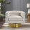 Fauteuil d'appoint pivotant en tissu Modern