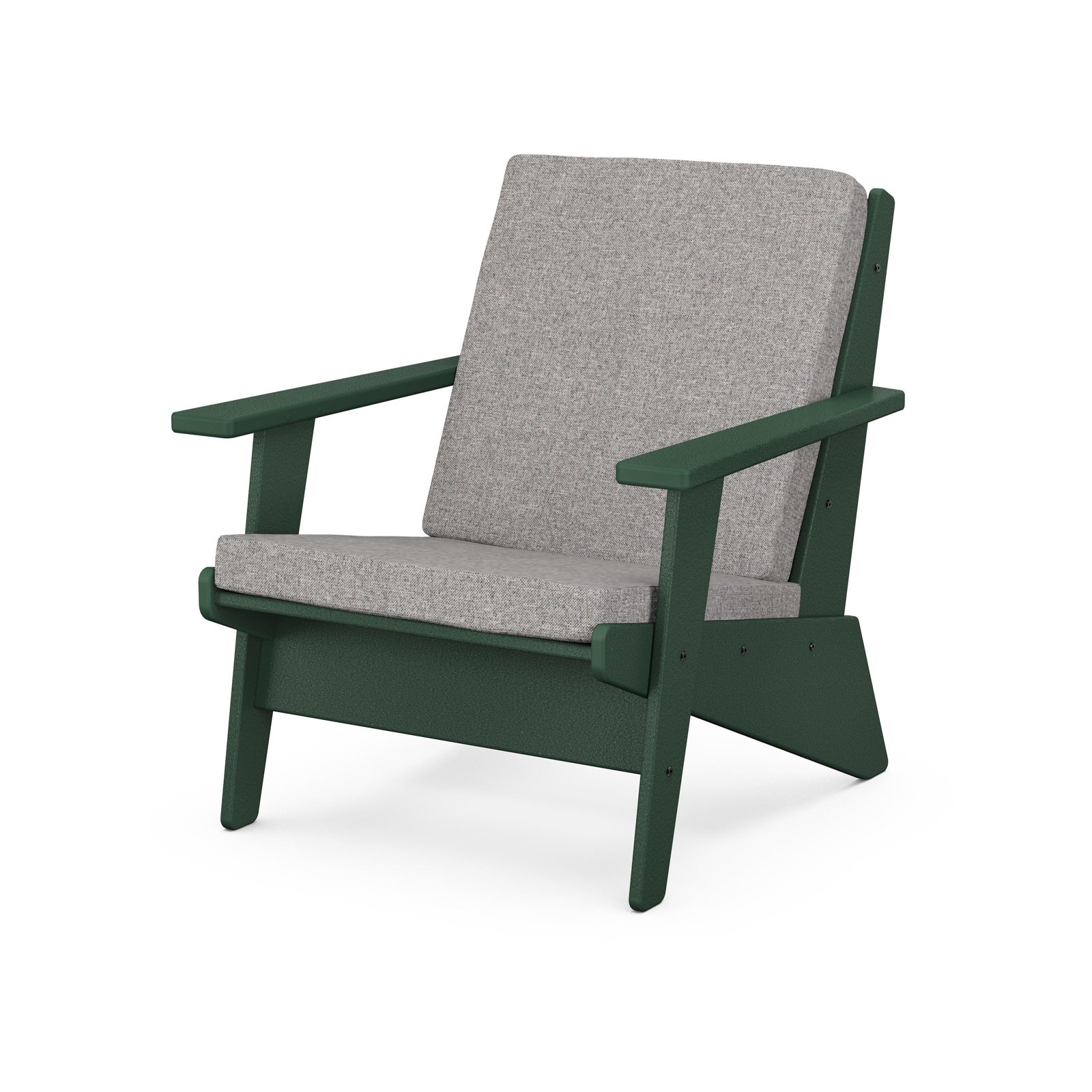 Riviera Modern Lounge Chair, Marine Indigo, White