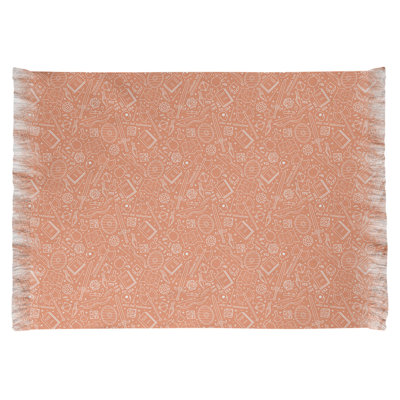 Tapis orange à motif de jeu de rôle classique Mcguigan