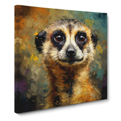 Meerkat Impressionism - Wrapped Canvas