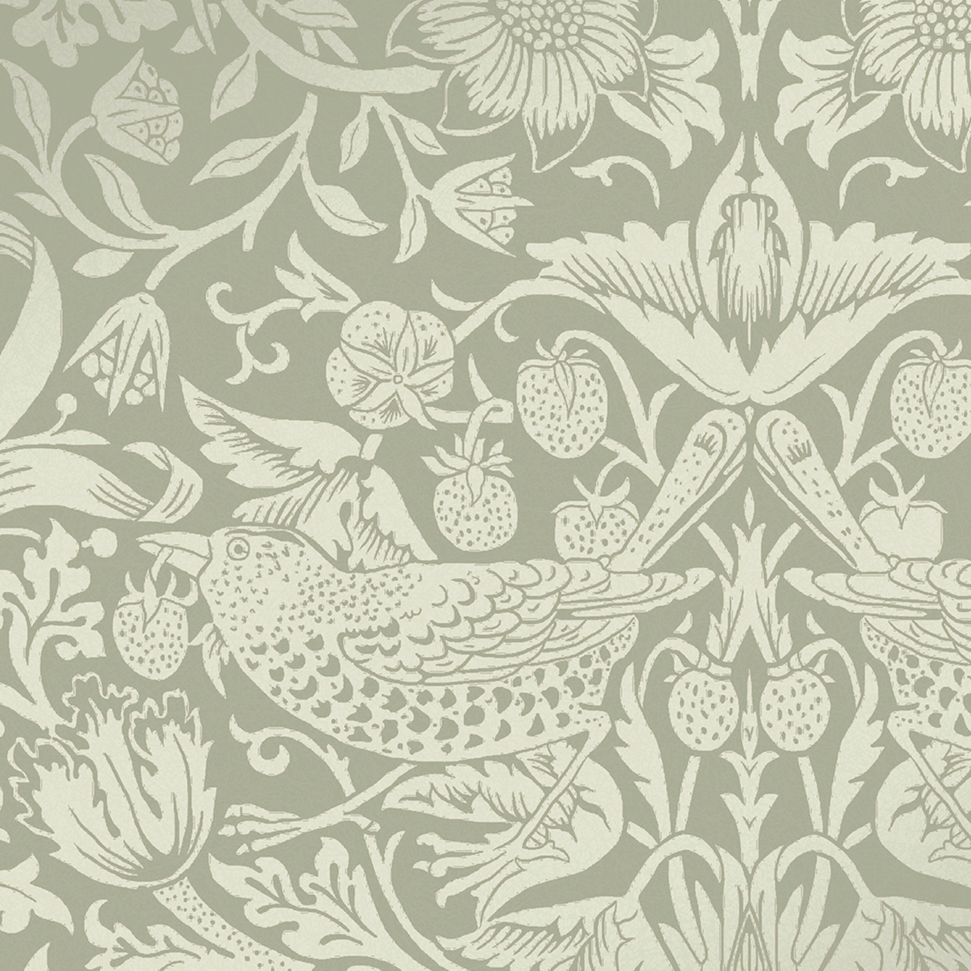 Floral Wallpaper, Fibrous Sage