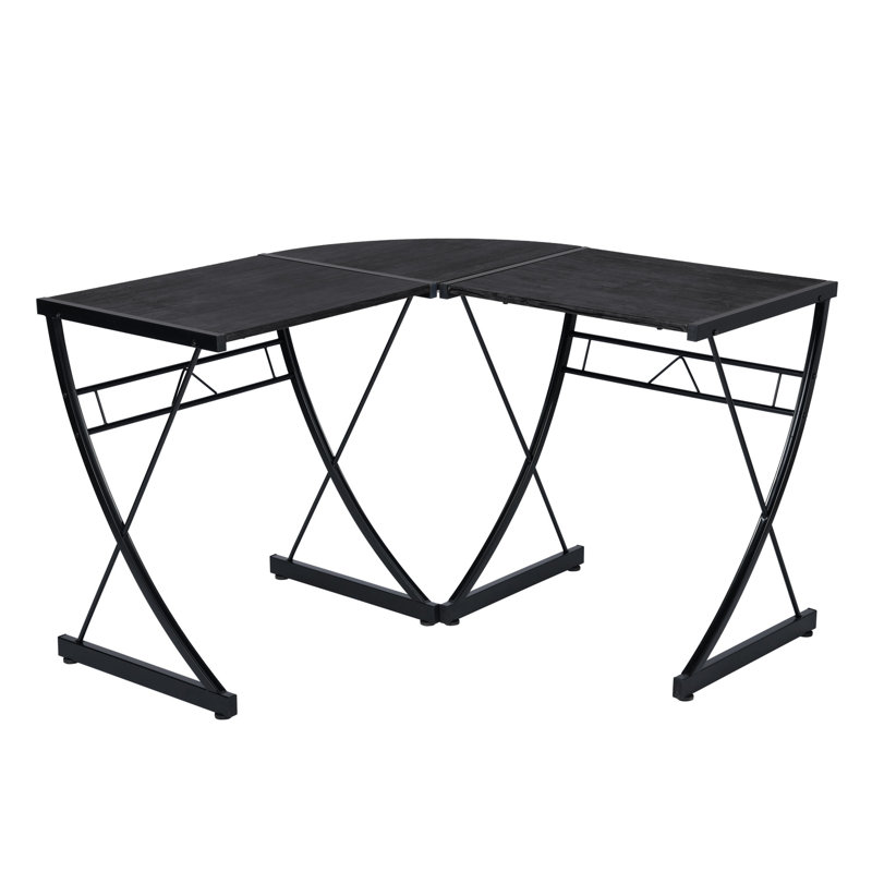 Bureau d'ordinateur en L, Noir
