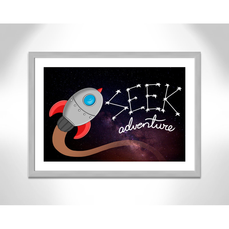 Seek Adventure 1, impression sur papier, H 10 po x l 14 po x P 0,6 po, Encadré plat argent