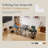 Hussan L-Shaped Metal Base Computer Desk-96847153