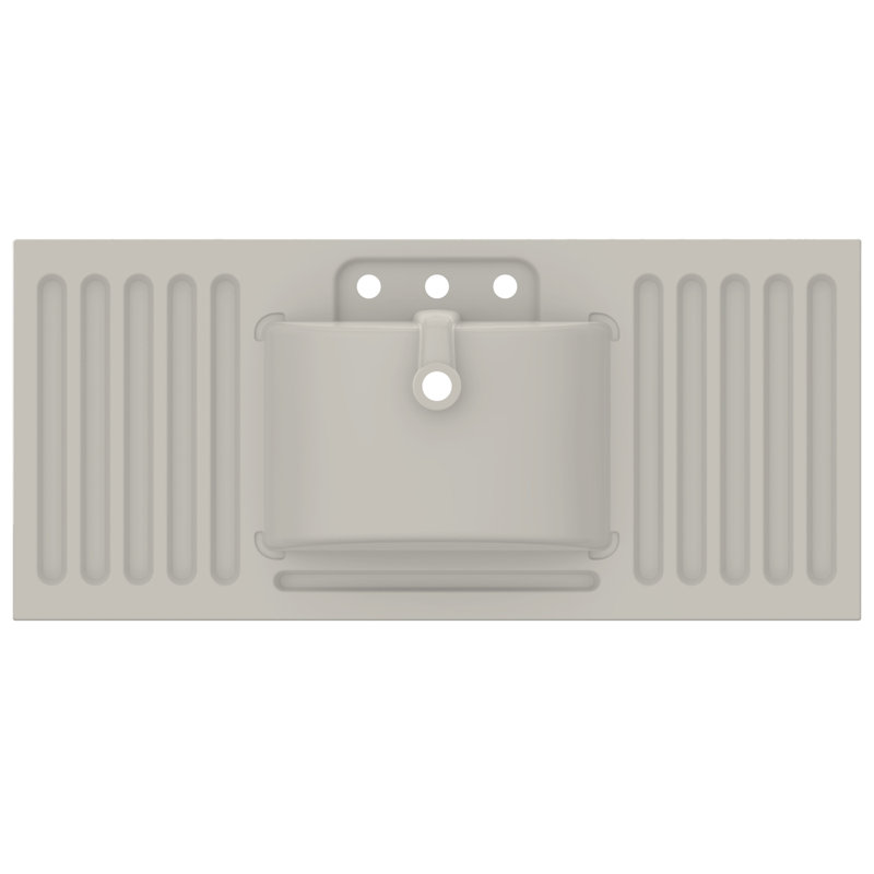 49'' Ceramic Top 3 cm thick White, 8" Centers