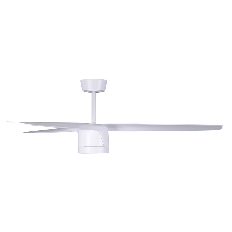 Peregrine 56in 3-Blades Indoor/Outdoor Ceiling Fan with Remote Control and Light, White