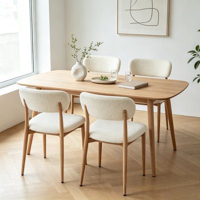 47 cm H Fabric Side Chair in Beige