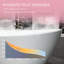 Baignoire autoportante en acrylique de 55 po, blanc brillant, idéale pour la salle de bain, avec drainage encastré et double isolation autoportante offrant une expérience de trempage relaxante, bonde en acier inoxydable