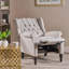 Fauteuil inclinable capitonné en tissu Modern