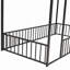 Structure de lit en métal avec clôture-591055767-591055760