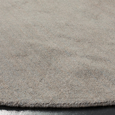 Tapis gris en laine tissé à plat fabriqué à la main Southbury