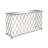 Tring Metal Geometric Silver Console Table with Mirrored Glass Top
