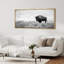 Vache animaux bison monochrome dans les plaines, reproduction d'art sur toile-98042337-111375423