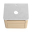 Meuble-lavabo mural 36 po avec lavabo d'art en céramique, tablettes de rangement et porte à fermeture en douceur pour salles de bain modernes