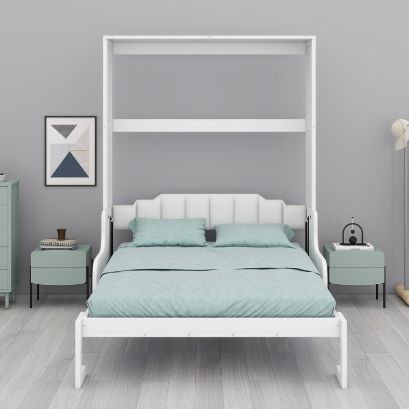Lit escamotable avec coussin Murphy, Blanc