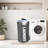 Laundry Basket 115 L Foldable Fabric With Handle Black-1838891892