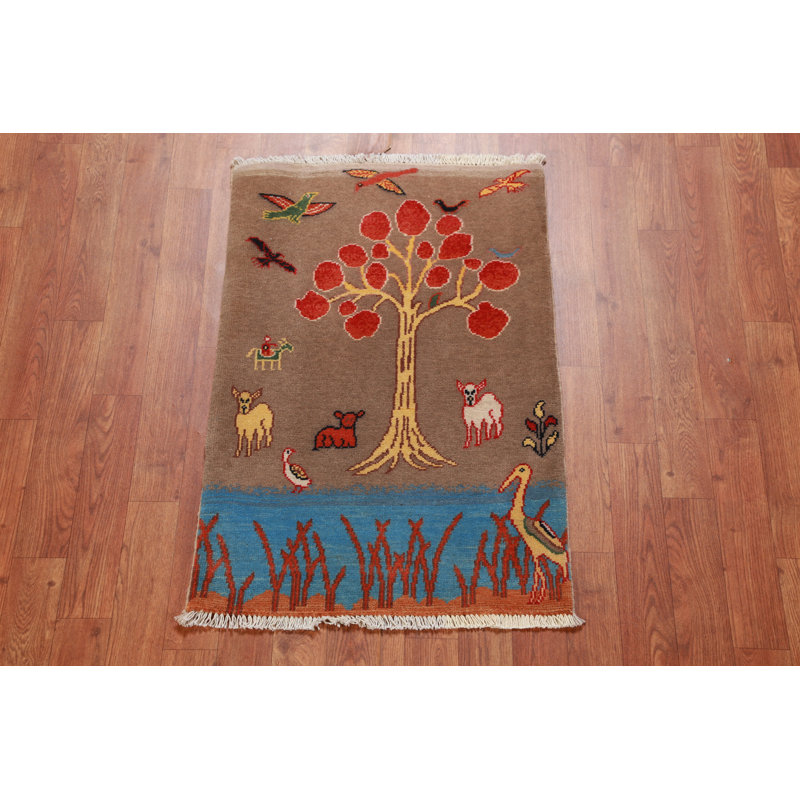Tapis décoratif animaux Kazak 2 x 3