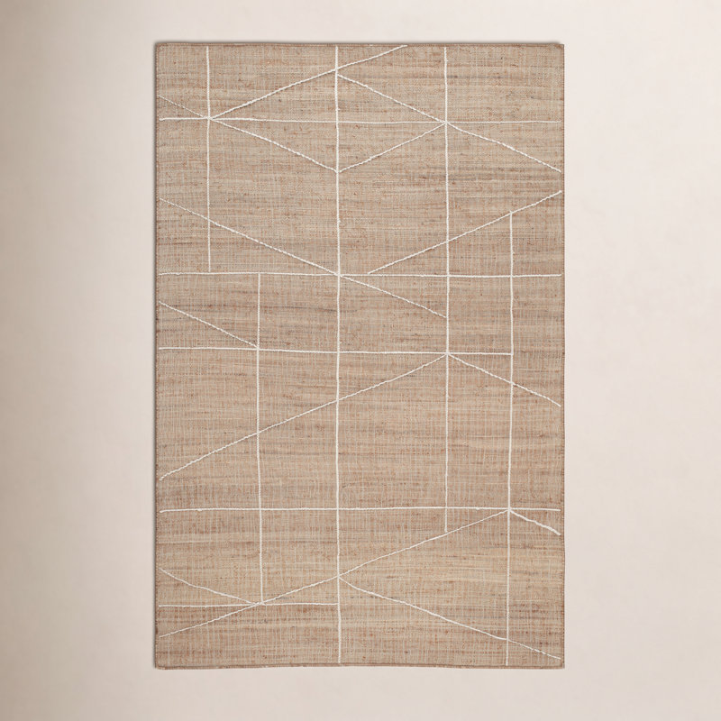 Tapis en jute tissé à la main Judson, Rectangle 5 pi x 8 pi