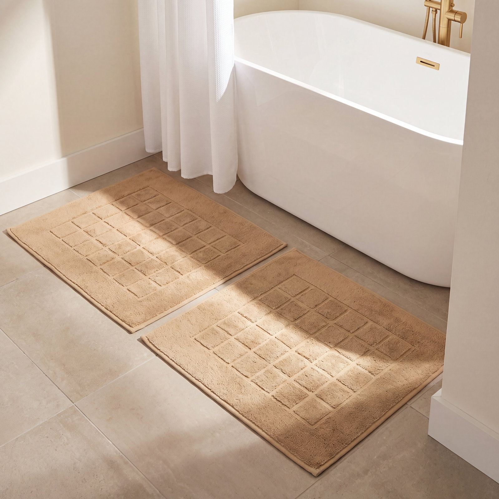 Cotton Bath Mat, Plum
