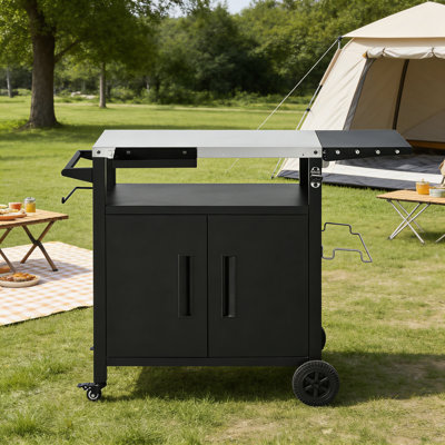 Chariot de barbecue 33,9 po avec abattant