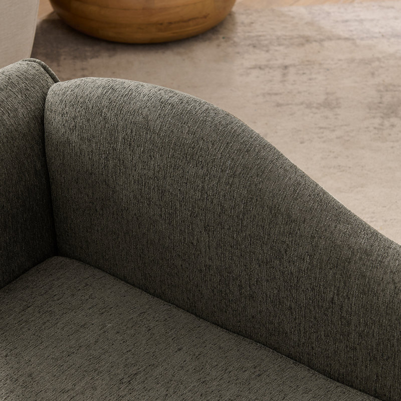 Modern Irregular Wave Backrest Oversized Pet Sofa, Dark Grey