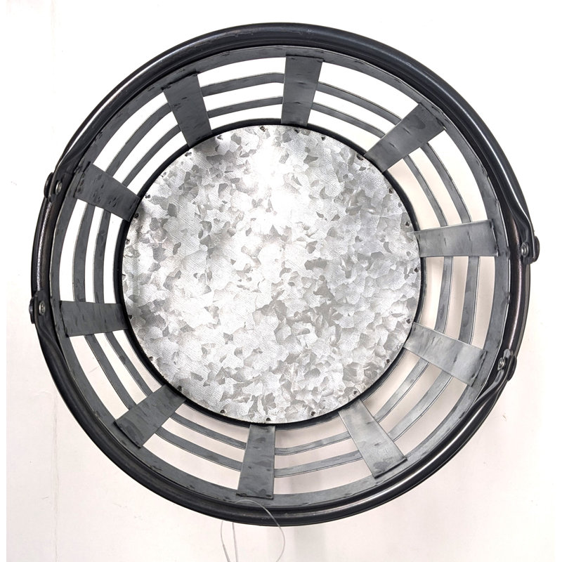 17 Stories Galvanized Steel General Basket 3 Nested Baskets