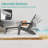 Adirondack Chair with Retractable Ottoman, HIPS Weather Resistance Folding  Outdoor Chair with Cup Holder for Outdoor Patio Lawn-728710792