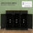 Distressed Black Sideboard with 3 Drawers, Adjustable Shelves, and Rubberwood Top-2075120888