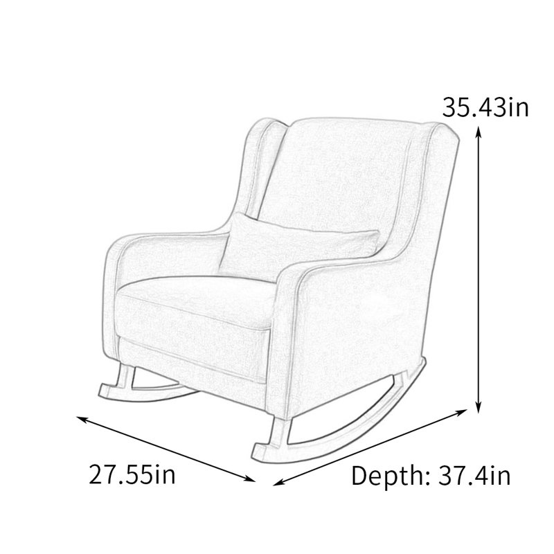 Chaise berçante simple Comfort Living, Jaune