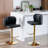 Modern PU Upholstered Swivel Bar Stools With Adjustable Seat Height And Tufted Back, Set Of 2 For Home Pub And Kitchen-1129154152-1129154156