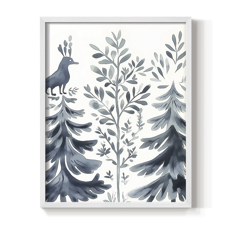 «Christmas Holiday», art encadré CECXXII, bois massif, H 21 po x l 17 po, Blanc