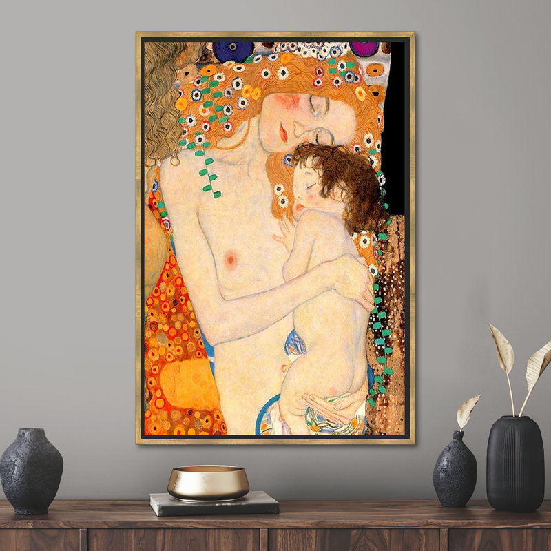 Print on Canvas, Framed Print without Mat, 35 cm H x 25 cm W, Gold